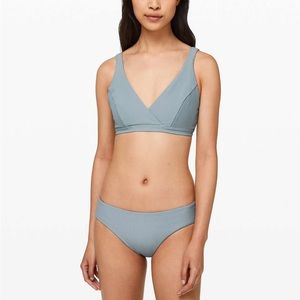 Lululemon Chambray Ribbed Clear Waters Bikini Set